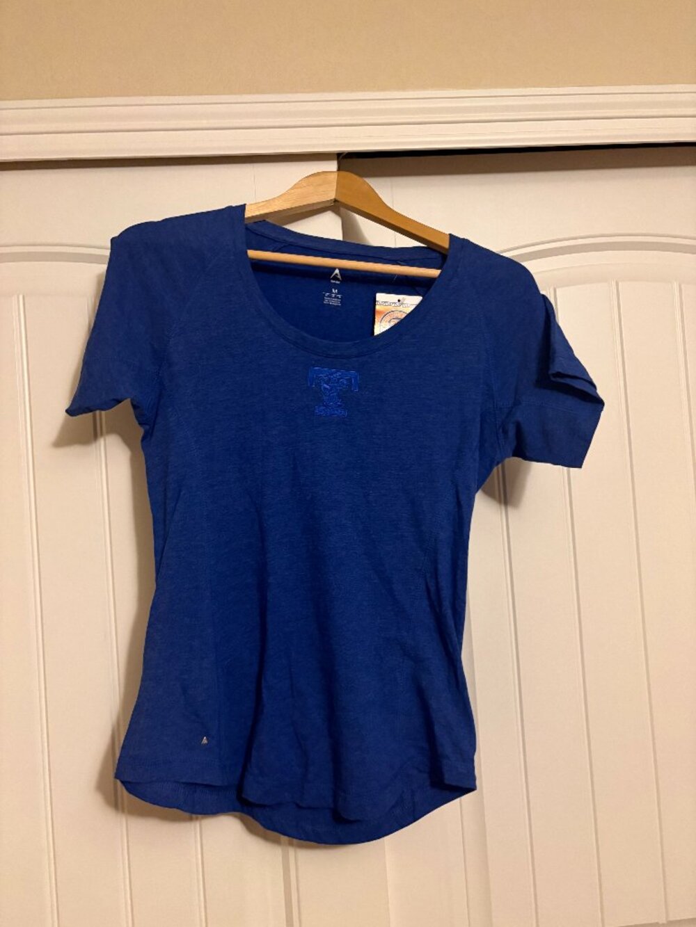Toledo Mud Hens T Shirt Women's Medium Blue Short Sleeve Antigua NWT Cotton Poly